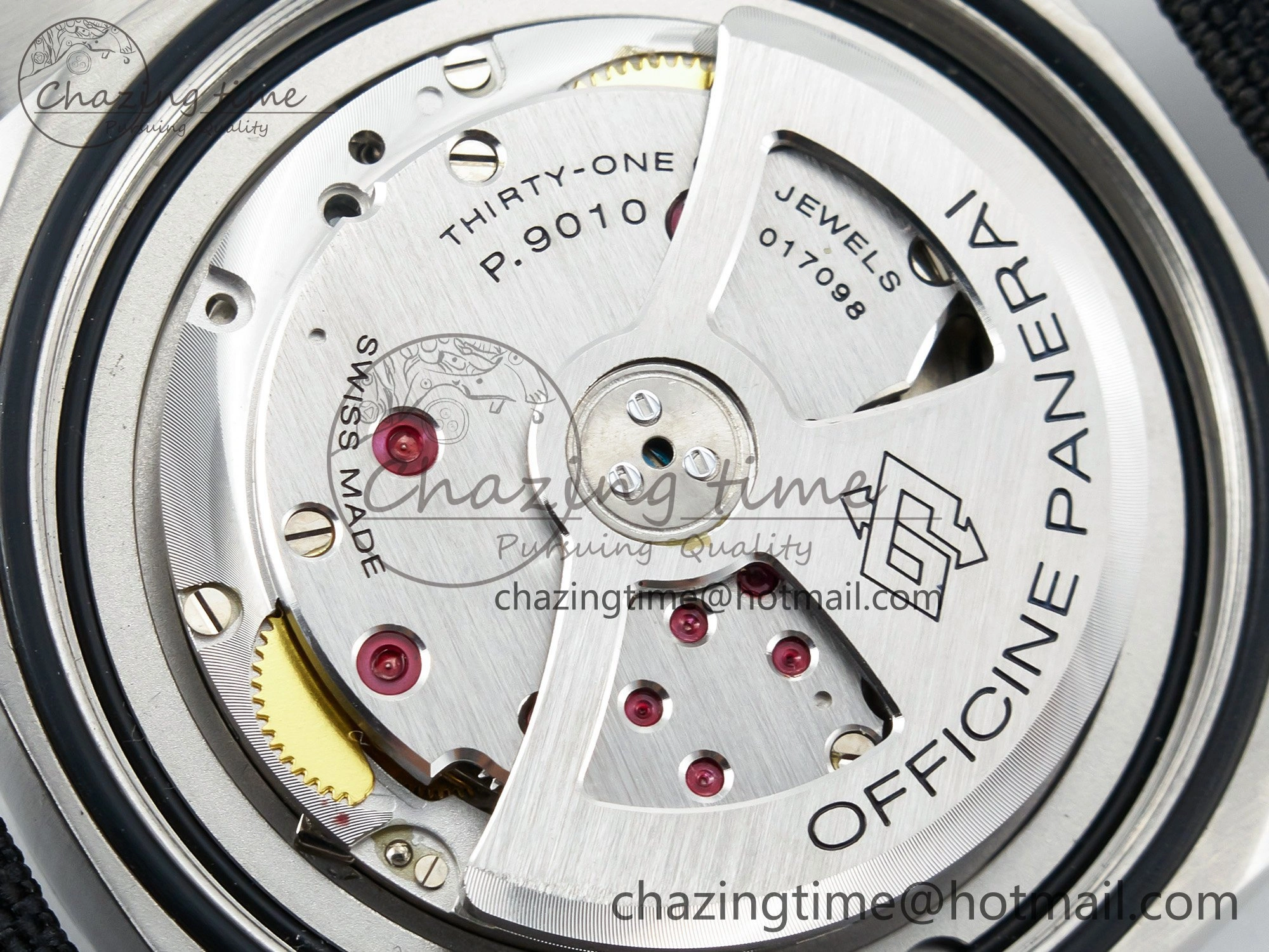 Lightweight PAM1025 V TTF 1:1 Best Edition on Black Leather Strap P 8334