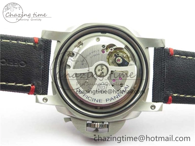 Unisex PAM1025 VSF 1:1 Best Edition Black Dial on Black Canvas Strap P.9010 Clone 8380