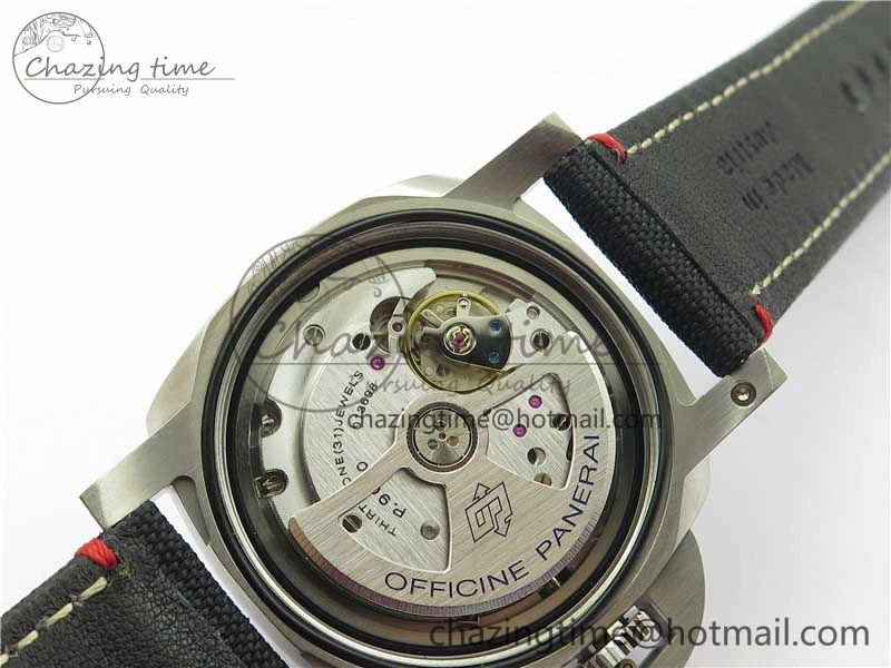 Unisex PAM1025 VSF 1:1 Best Edition Black Dial on Black Canvas Strap P.9010 Clone 8380