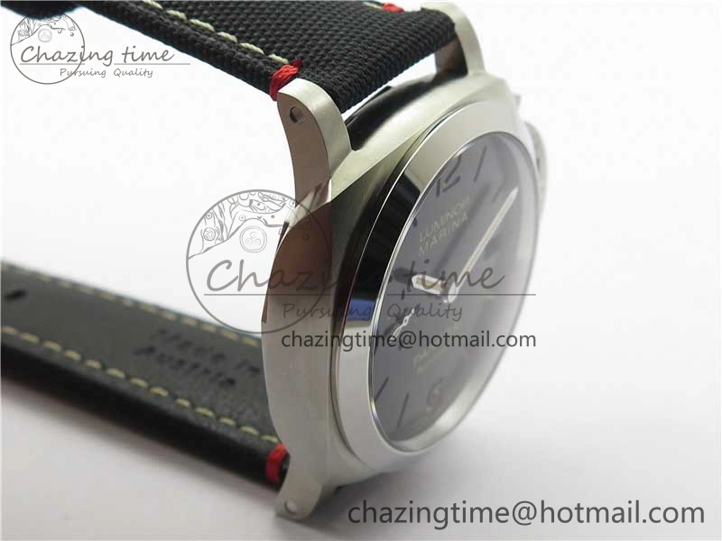 Unisex PAM1025 VSF 1:1 Best Edition Black Dial on Black Canvas Strap P.9010 Clone 8380