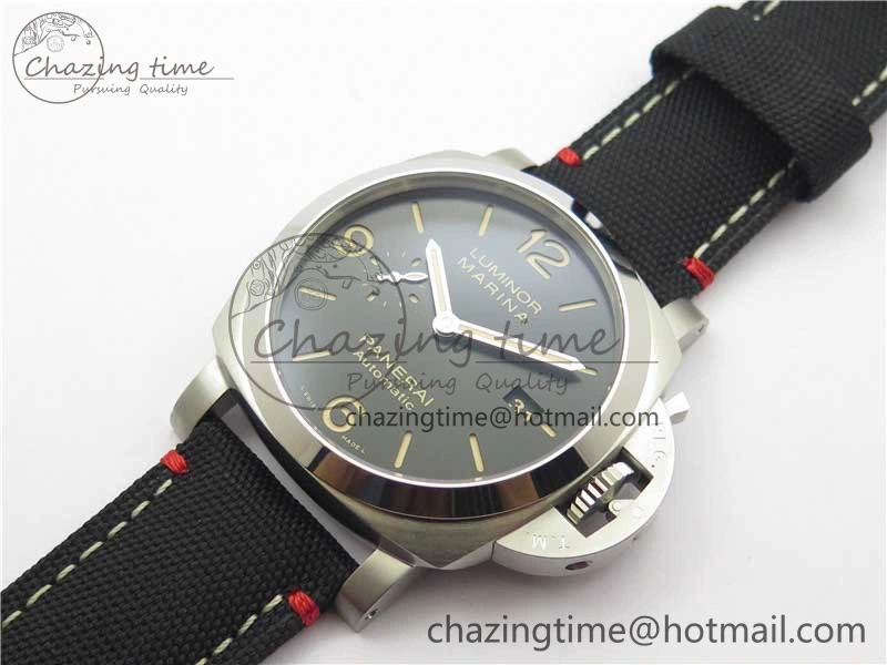 Unisex PAM1025 VSF 1:1 Best Edition Black Dial on Black Canvas Strap P.9010 Clone 8380