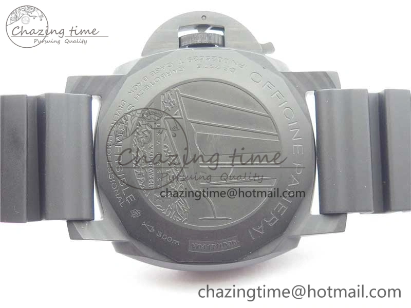 PAM1039 Carbotech VSF Best Edition Dark Grey Sail Dial on Rubber Strap P.9010 Clone (Free White Rubber Strap) ZeroBulk 8405