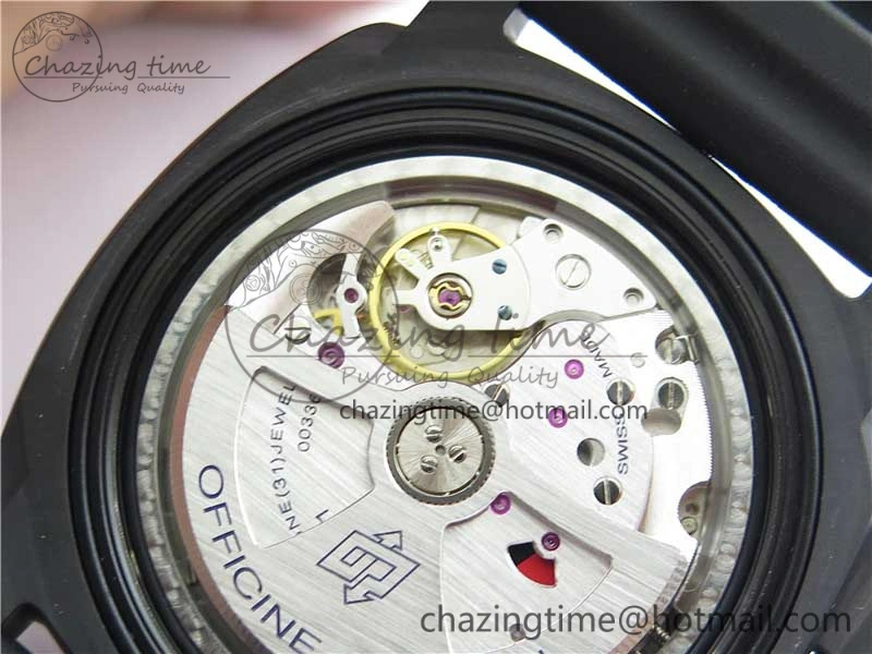 PAM1039 Carbotech VSF Best Edition Dark Grey Sail Dial on Rubber Strap P.9010 Clone (Free White Rubber Strap) ZeroBulk 8405