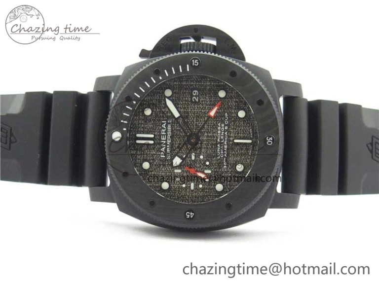 PAM1039 Carbotech VSF Best Edition Dark Grey Sail Dial on Rubber Strap P.9010 Clone (Free White Rubber Strap) ZeroBulk 8405