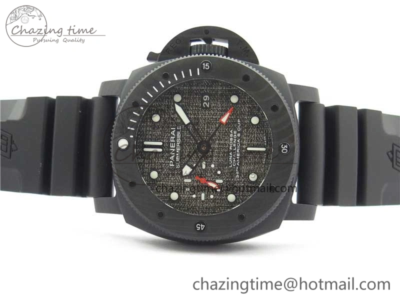 PAM1039 Carbotech VSF Best Edition Dark Grey Sail Dial on Rubber Strap P.9010 Clone (Free White Rubber Strap) ZeroBulk 8405