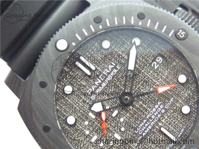PAM1039 Carbotech VSF Best Edition Dark Grey Sail Dial on Rubber Strap P.9010 Clone (Free White Rubber Strap) ZeroBulk 8405