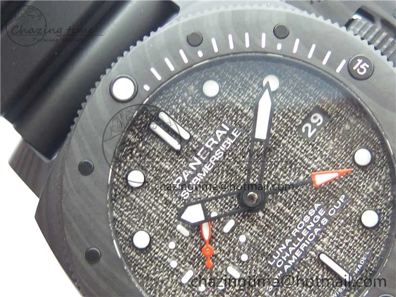 PAM1039 Carbotech VSF Best Edition Dark Grey Sail Dial on Rubber Strap P.9010 Clone (Free White Rubber Strap) ZeroBulk 8405