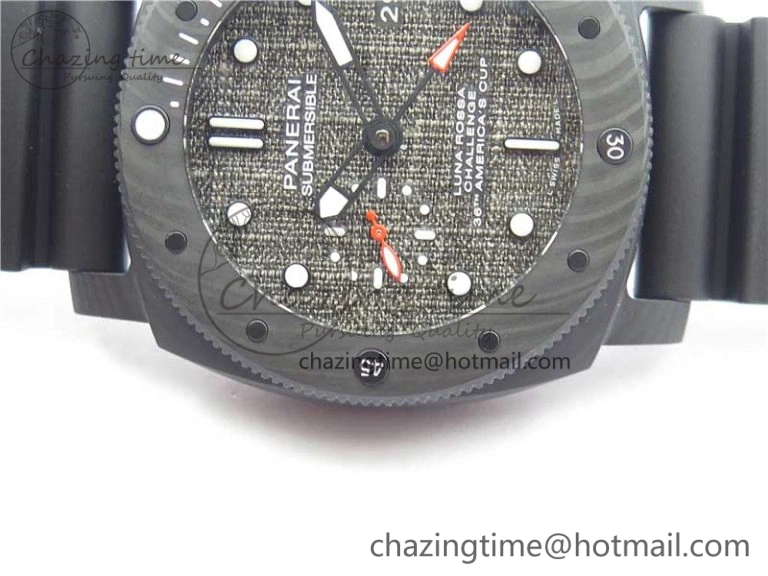 PAM1039 Carbotech VSF Best Edition Dark Grey Sail Dial on Rubber Strap P.9010 Clone (Free White Rubber Strap) ZeroBulk 8405
