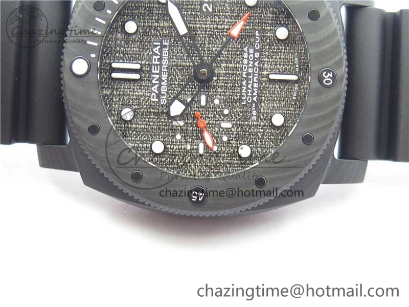 PAM1039 Carbotech VSF Best Edition Dark Grey Sail Dial on Rubber Strap P.9010 Clone (Free White Rubber Strap) ZeroBulk 8405