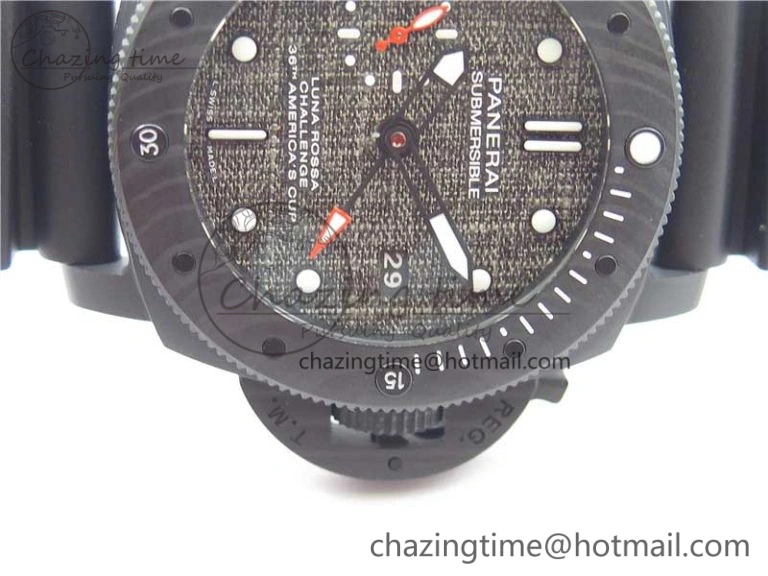 PAM1039 Carbotech VSF Best Edition Dark Grey Sail Dial on Rubber Strap P.9010 Clone (Free White Rubber Strap) ZeroBulk 8405