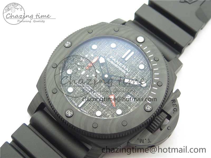 PAM1039 Carbotech VSF Best Edition Dark Grey Sail Dial on Rubber Strap P.9010 Clone (Free White Rubber Strap) ZeroBulk 8405