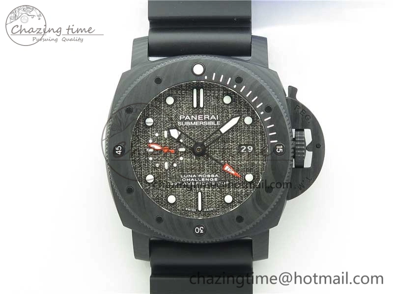 PAM1039 Carbotech VSF Best Edition Dark Grey Sail Dial on Rubber Strap P.9010 Clone (Free White Rubber Strap) ZeroBulk 8405