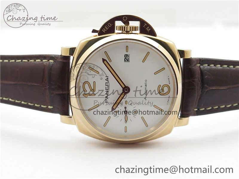 Neat PAM1042 Luminor Due RG VSF Best Edition White Dial on Leather Strap AXXXIV 8386