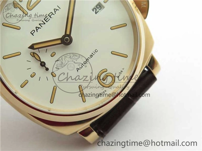 Neat PAM1042 Luminor Due RG VSF Best Edition White Dial on Leather Strap AXXXIV 8386