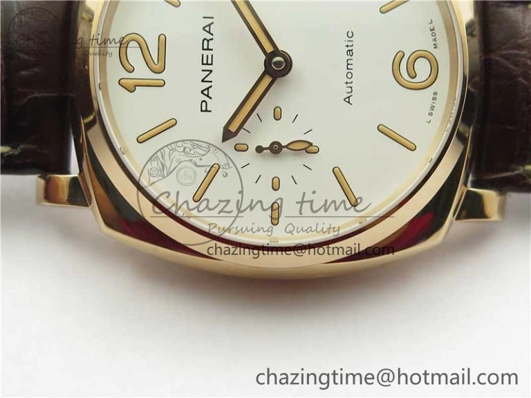 Neat PAM1042 Luminor Due RG VSF Best Edition White Dial on Leather Strap AXXXIV 8386