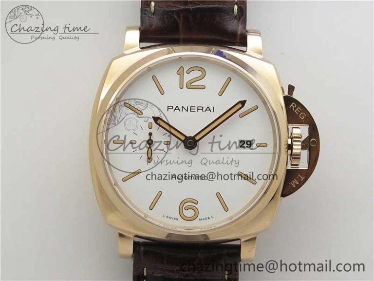 Neat PAM1042 Luminor Due RG VSF Best Edition White Dial on Leather Strap AXXXIV 8386