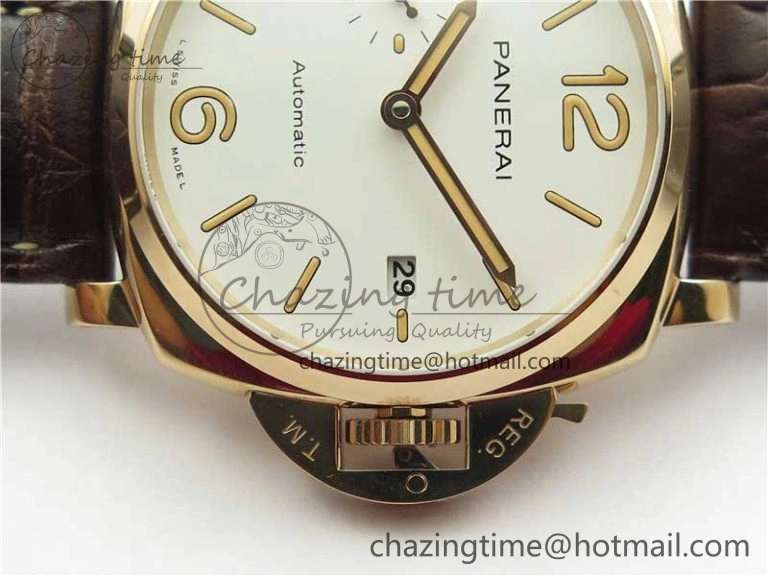 Neat PAM1042 Luminor Due RG VSF Best Edition White Dial on Leather Strap AXXXIV 8386
