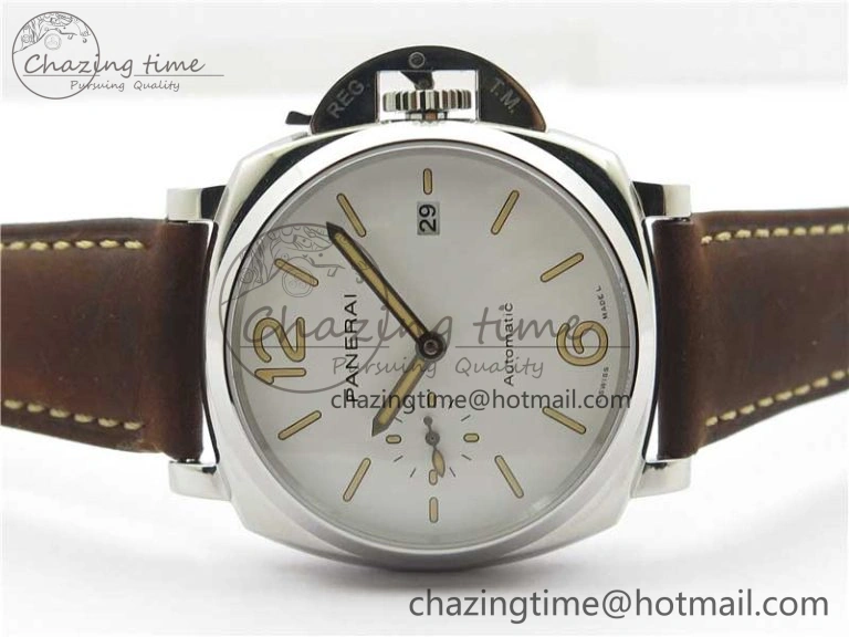 UrbanChic PAM1046 Luminor Due VSF Best Edition White Dial on Brown Asso Strap AXXXIV 8391
