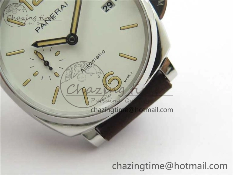 UrbanChic PAM1046 Luminor Due VSF Best Edition White Dial on Brown Asso Strap AXXXIV 8391