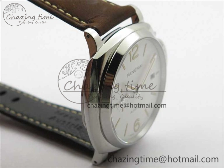 UrbanChic PAM1046 Luminor Due VSF Best Edition White Dial on Brown Asso Strap AXXXIV 8391