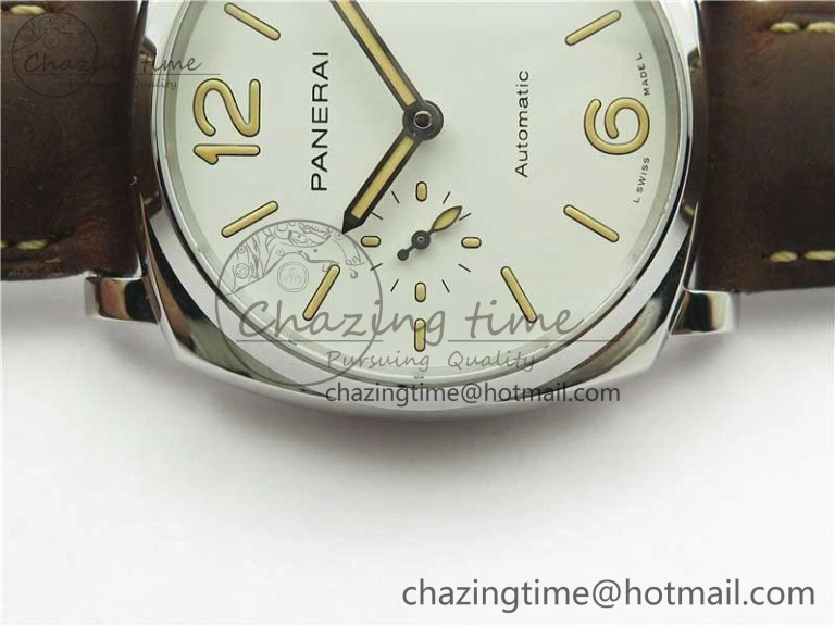 UrbanChic PAM1046 Luminor Due VSF Best Edition White Dial on Brown Asso Strap AXXXIV 8391