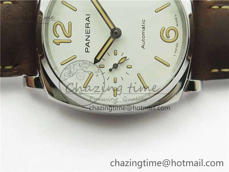UrbanChic PAM1046 Luminor Due VSF Best Edition White Dial on Brown Asso Strap AXXXIV 8391