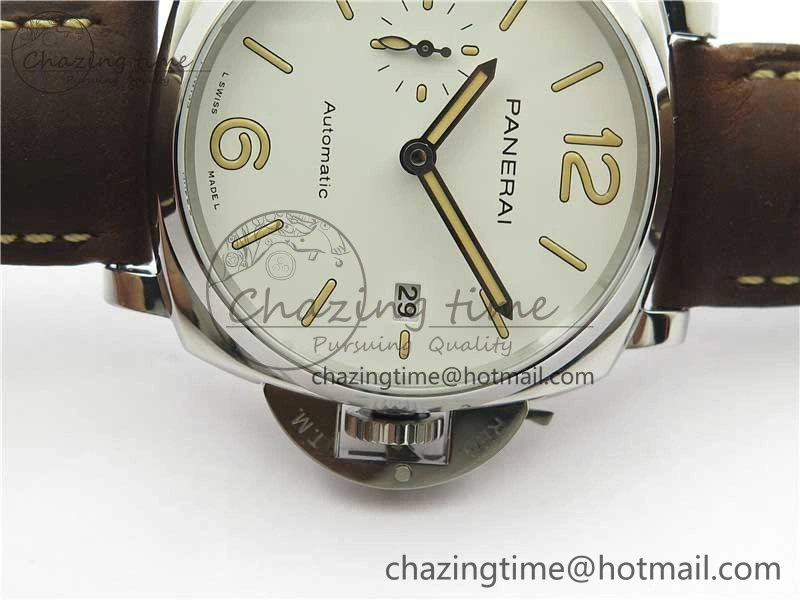 UrbanChic PAM1046 Luminor Due VSF Best Edition White Dial on Brown Asso Strap AXXXIV 8391