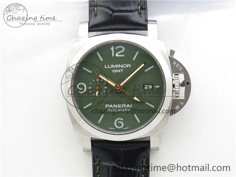 Seasonal PAM1056 Luminor GMT VSF 1:1 Best Edition on Black Leather Strap P.9011 Clone 8399