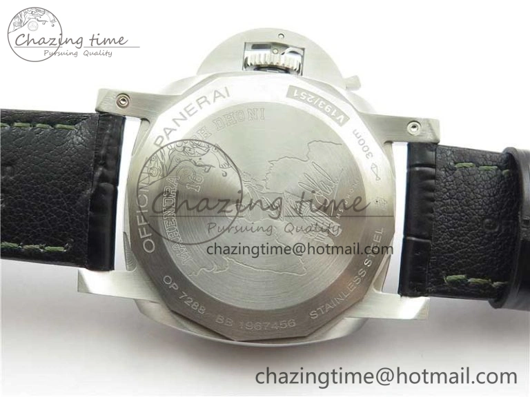 Seasonal PAM1056 Luminor GMT VSF 1:1 Best Edition on Black Leather Strap P.9011 Clone 8399