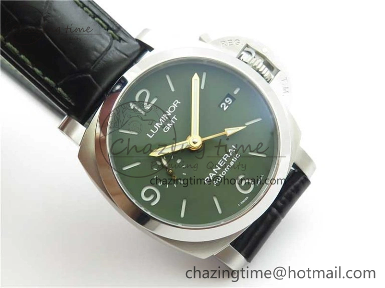 Seasonal PAM1056 Luminor GMT VSF 1:1 Best Edition on Black Leather Strap P.9011 Clone 8399