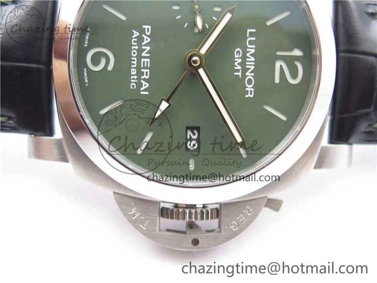 Seasonal PAM1056 Luminor GMT VSF 1:1 Best Edition on Black Leather Strap P.9011 Clone 8399