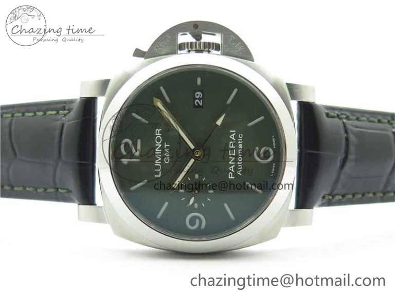 Seasonal PAM1056 Luminor GMT VSF 1:1 Best Edition on Black Leather Strap P.9011 Clone 8399