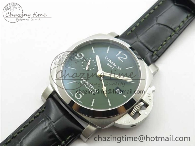 Seasonal PAM1056 Luminor GMT VSF 1:1 Best Edition on Black Leather Strap P.9011 Clone 8399
