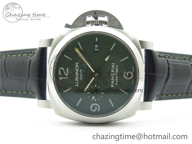 Seasonal PAM1056 Luminor GMT VSF 1:1 Best Edition on Black Leather Strap P.9011 Clone 8399