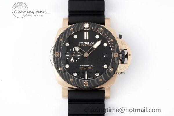 PAM1070 W VSF 1:1 Best Edition Black Dial on Black Rubber Strap P Lightweight 8341