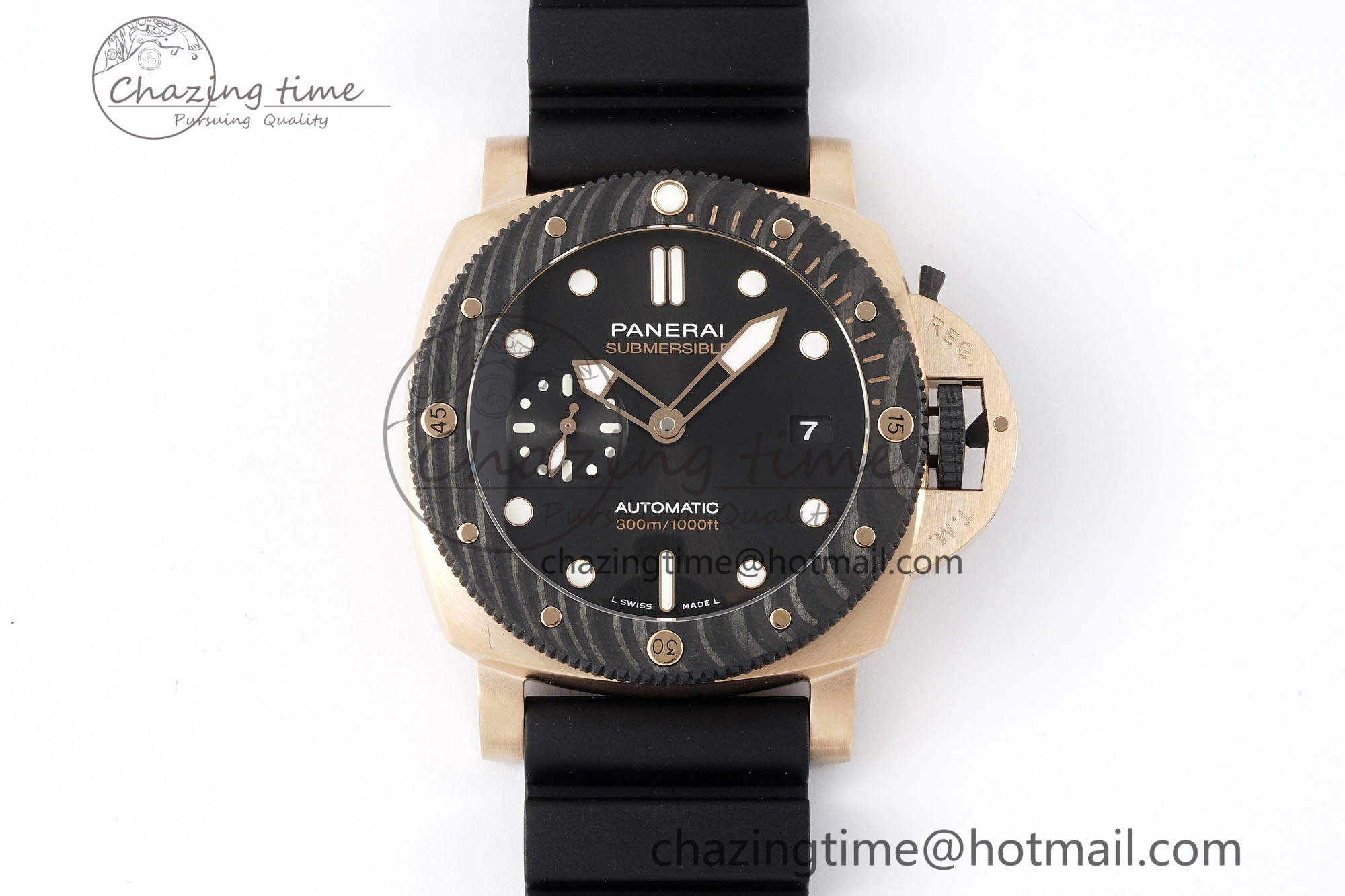 PAM1070 W VSF 1:1 Best Edition Black Dial on Black Rubber Strap P Lightweight 8341