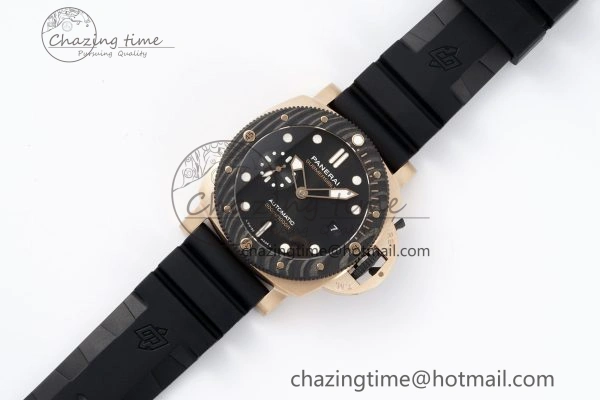 PAM1070 W VSF 1:1 Best Edition Black Dial on Black Rubber Strap P Lightweight 8341