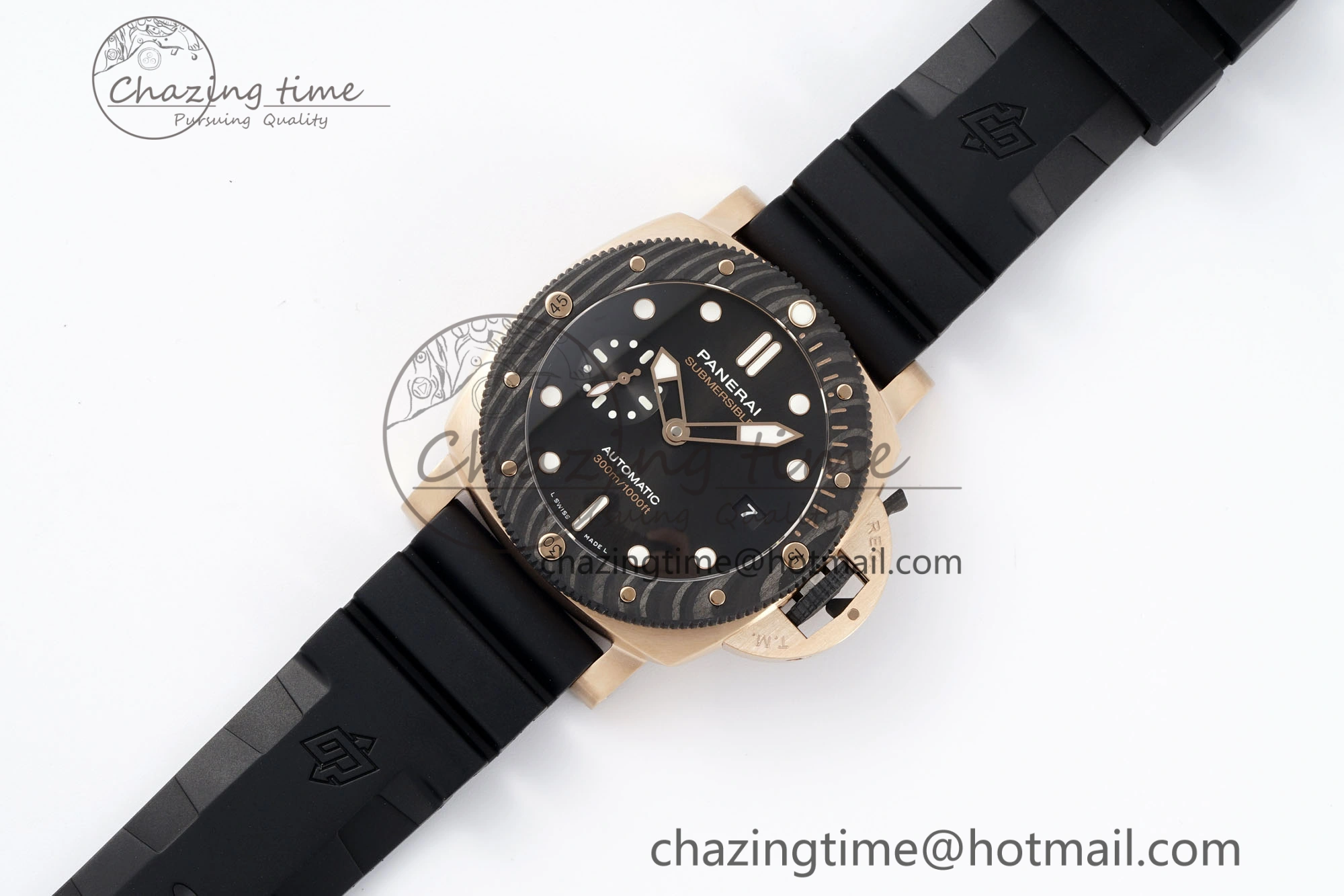 PAM1070 W VSF 1:1 Best Edition Black Dial on Black Rubber Strap P Lightweight 8341