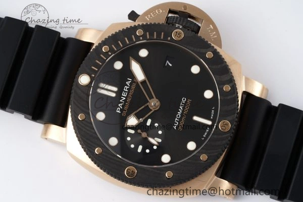 PAM1070 W VSF 1:1 Best Edition Black Dial on Black Rubber Strap P Lightweight 8341