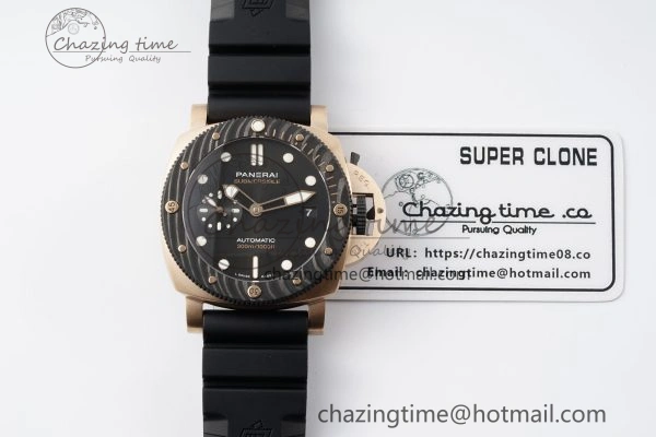 PAM1070 W VSF 1:1 Best Edition Black Dial on Black Rubber Strap P Lightweight 8341