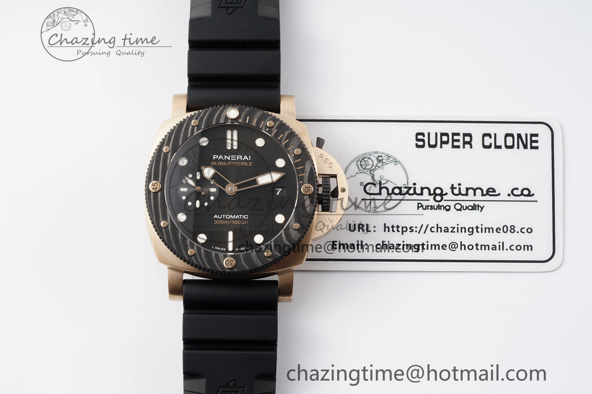 PAM1070 W VSF 1:1 Best Edition Black Dial on Black Rubber Strap P Lightweight 8341