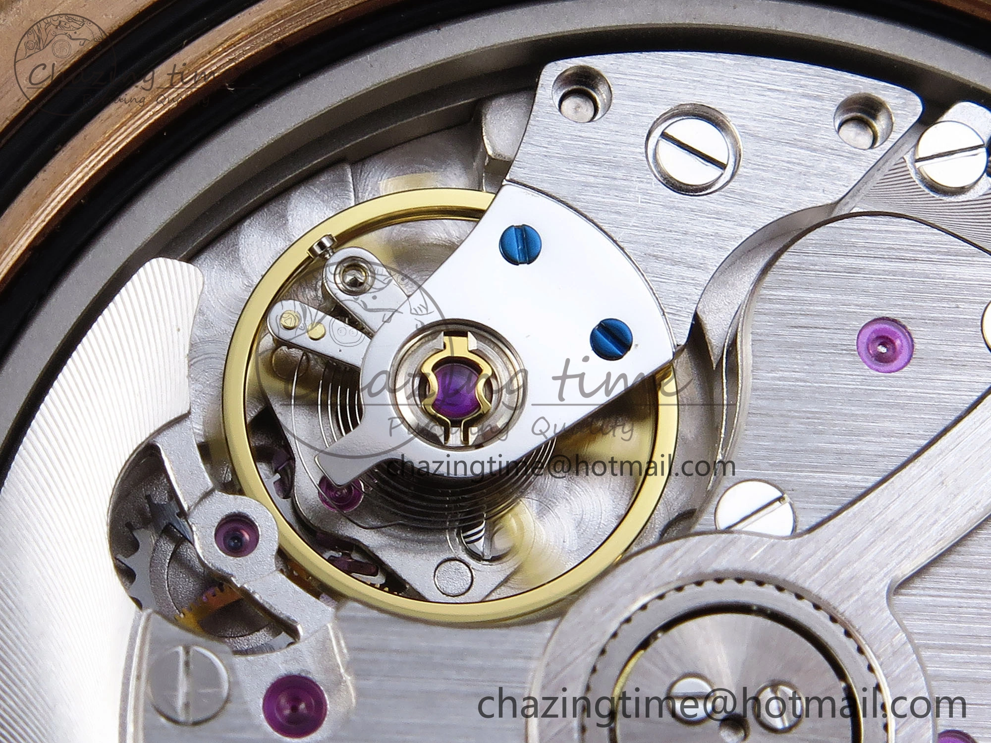 Breathable PAM1074 W BRONZO VSF 1:1 BEST EDITION BLUE DIAL ON BLUE CALFSKIN STRAP P.900 CLONE 8345