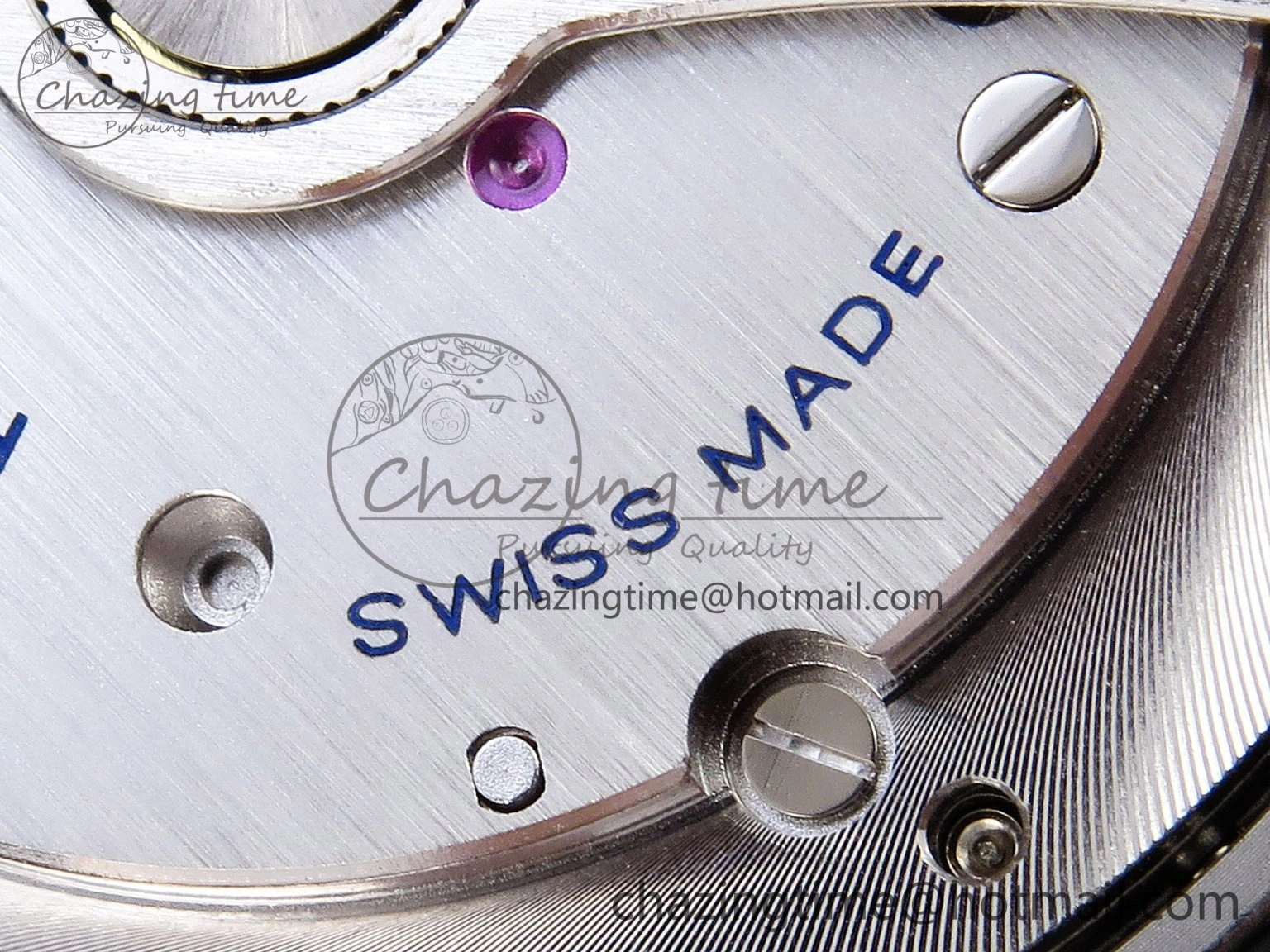 Breathable PAM1074 W BRONZO VSF 1:1 BEST EDITION BLUE DIAL ON BLUE CALFSKIN STRAP P.900 CLONE 8345