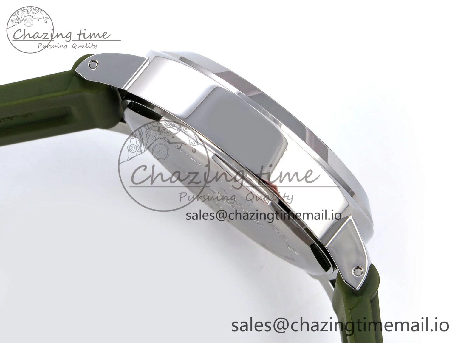 PAM1087 W HWF 1:1 Best Edition White Dial on Green Rubber Strap A UrbanChic 8305
