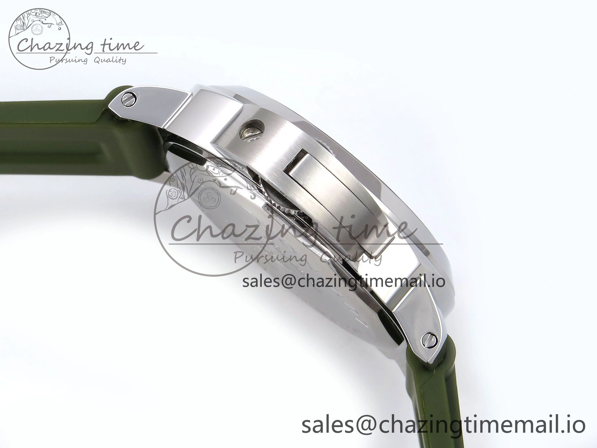 PAM1087 W HWF 1:1 Best Edition White Dial on Green Rubber Strap A UrbanChic 8305