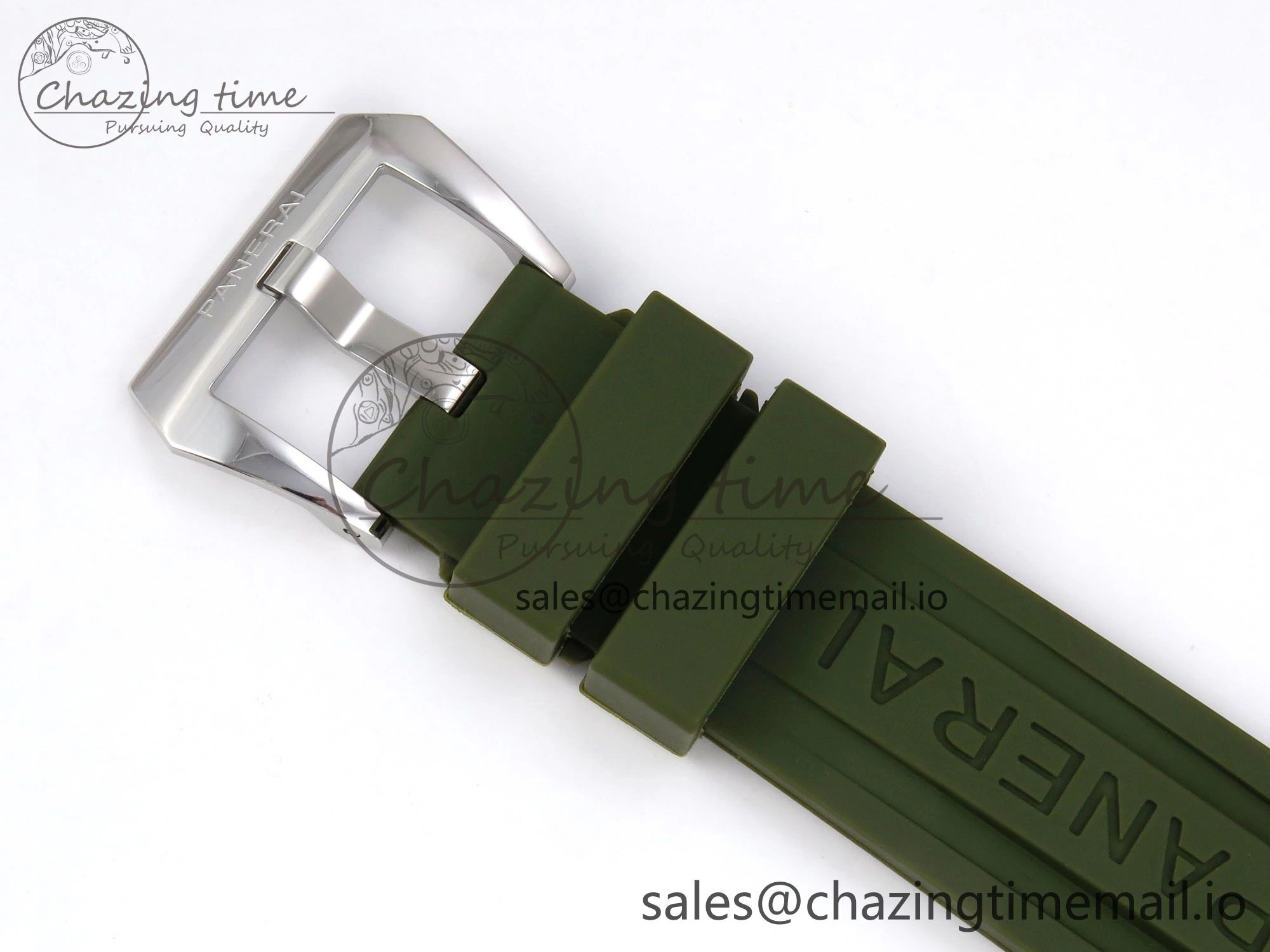 PAM1087 W HWF 1:1 Best Edition White Dial on Green Rubber Strap A UrbanChic 8305