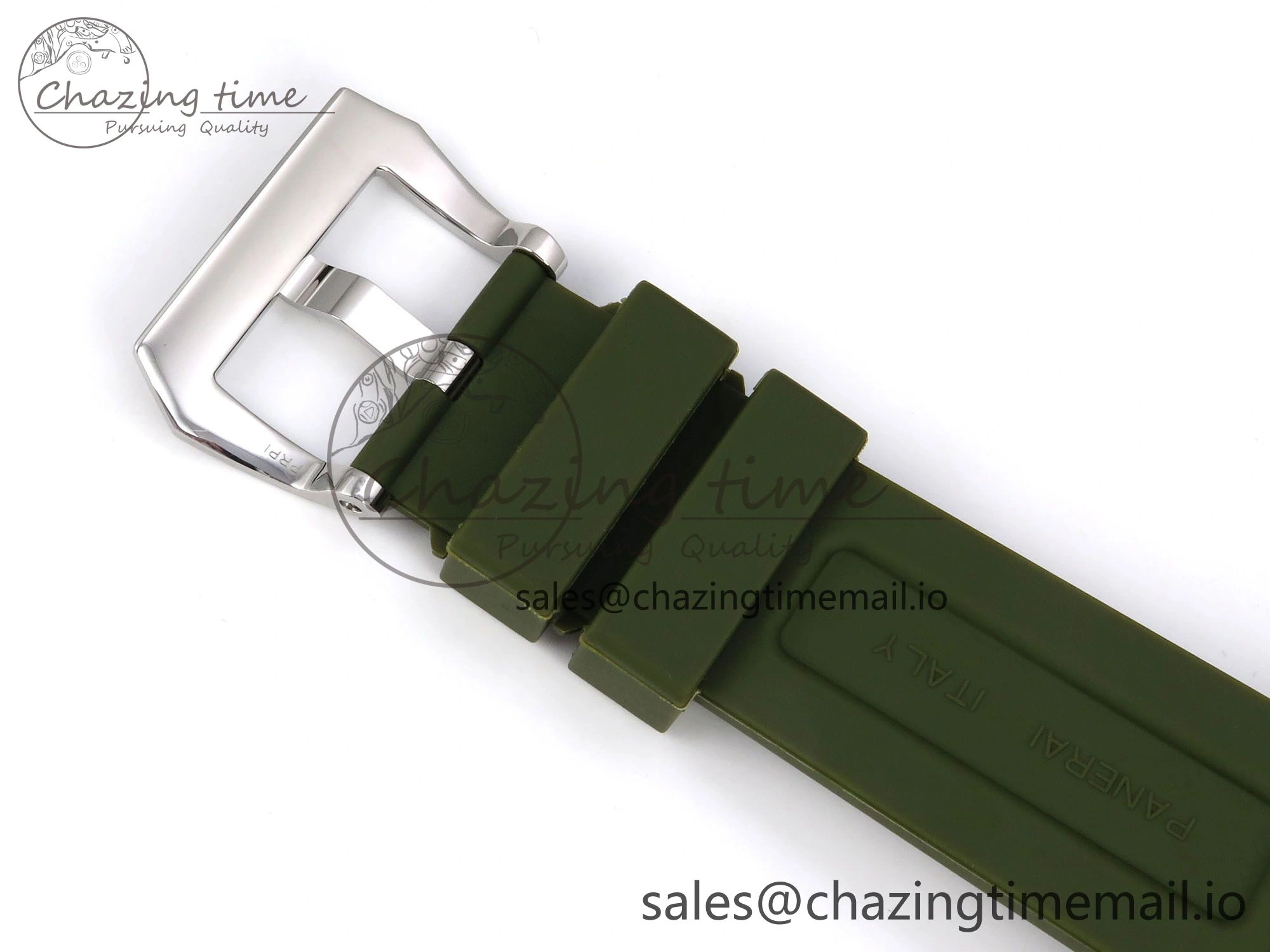 PAM1087 W HWF 1:1 Best Edition White Dial on Green Rubber Strap A UrbanChic 8305