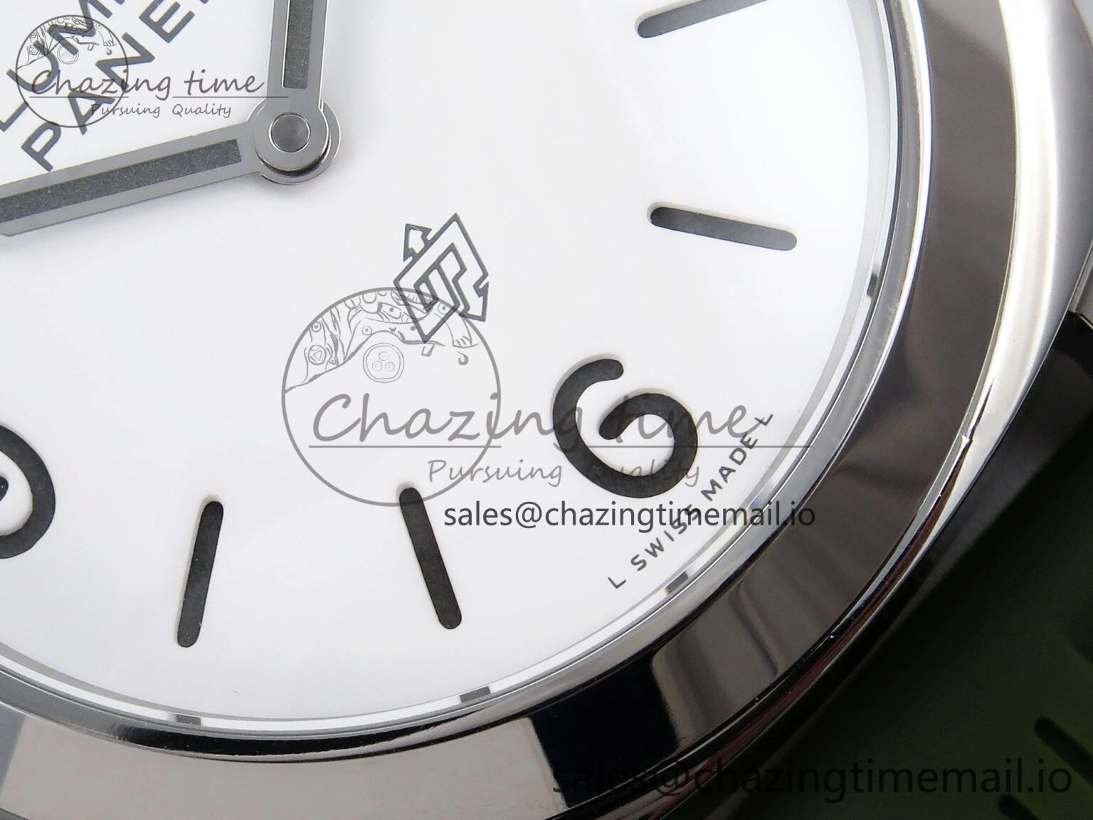PAM1087 W HWF 1:1 Best Edition White Dial on Green Rubber Strap A UrbanChic 8305