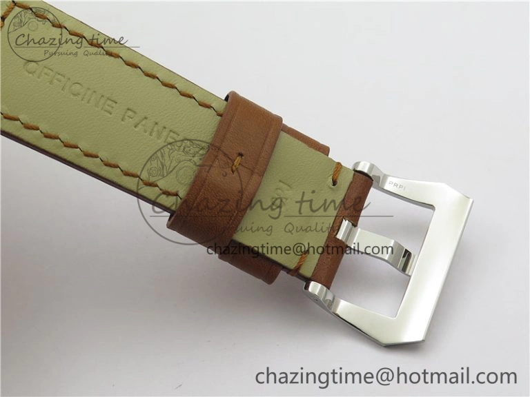 PAM111 HWF 1:1 Best Edition on Brown Calf Leather Strap A6497 ( Free Strap ) Sophisticated 8368