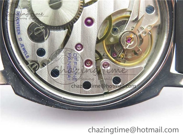 PAM111 N V10 Noob 1:1 Best Edition on Rubber Strap A6497 with Y-Incabloc Soft 8418